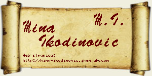 Mina Ikodinović vizit kartica
